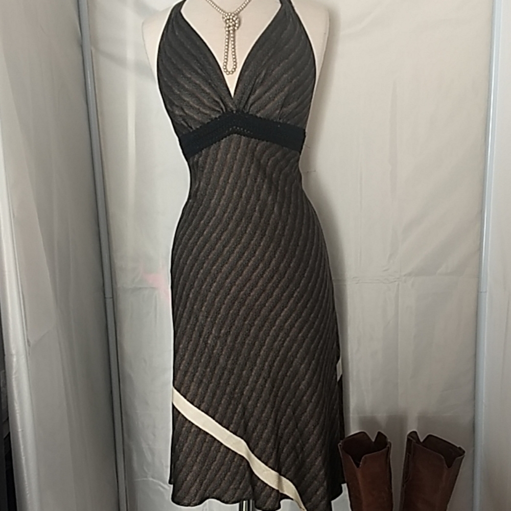 Kablan 💯 percent Silk halter dress, sz 8